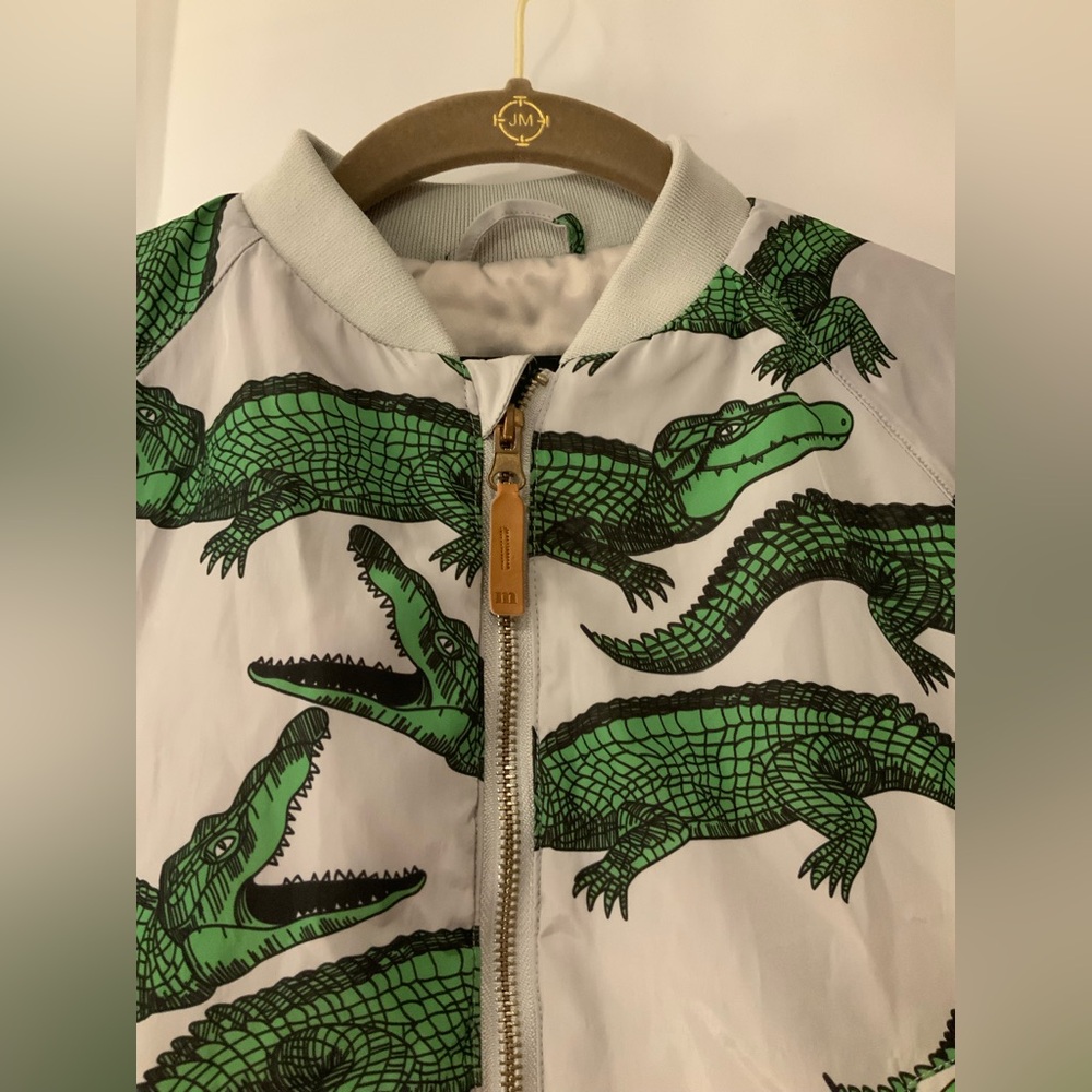 Mini Rodini Green and White Dinosaur Jacket 4-5 years (104-110)